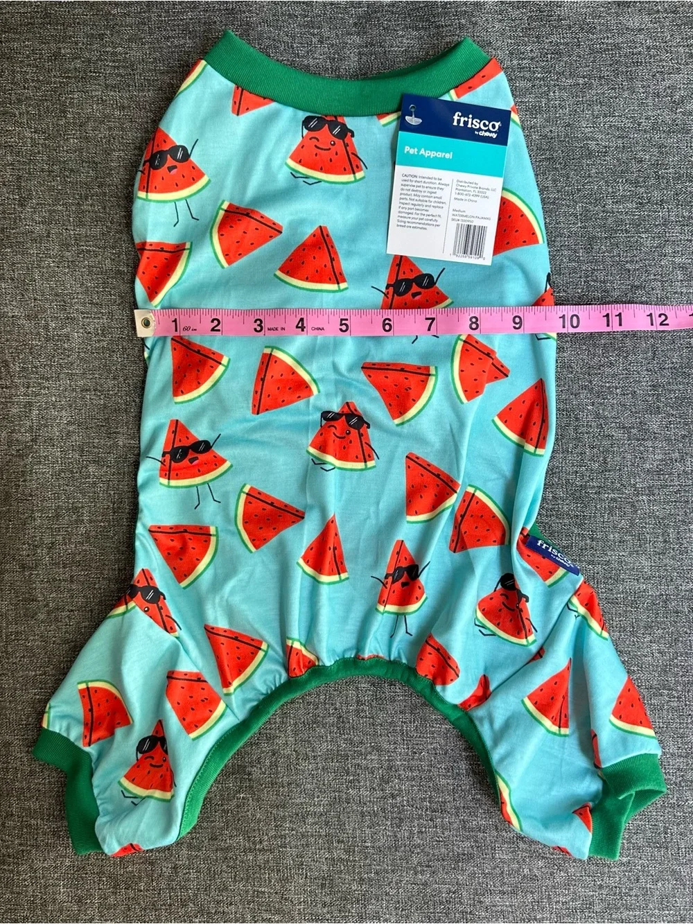 NWT Frisco Summer Watermelon Print Dog & Cat Jersey Pajamas Pet Chewy M